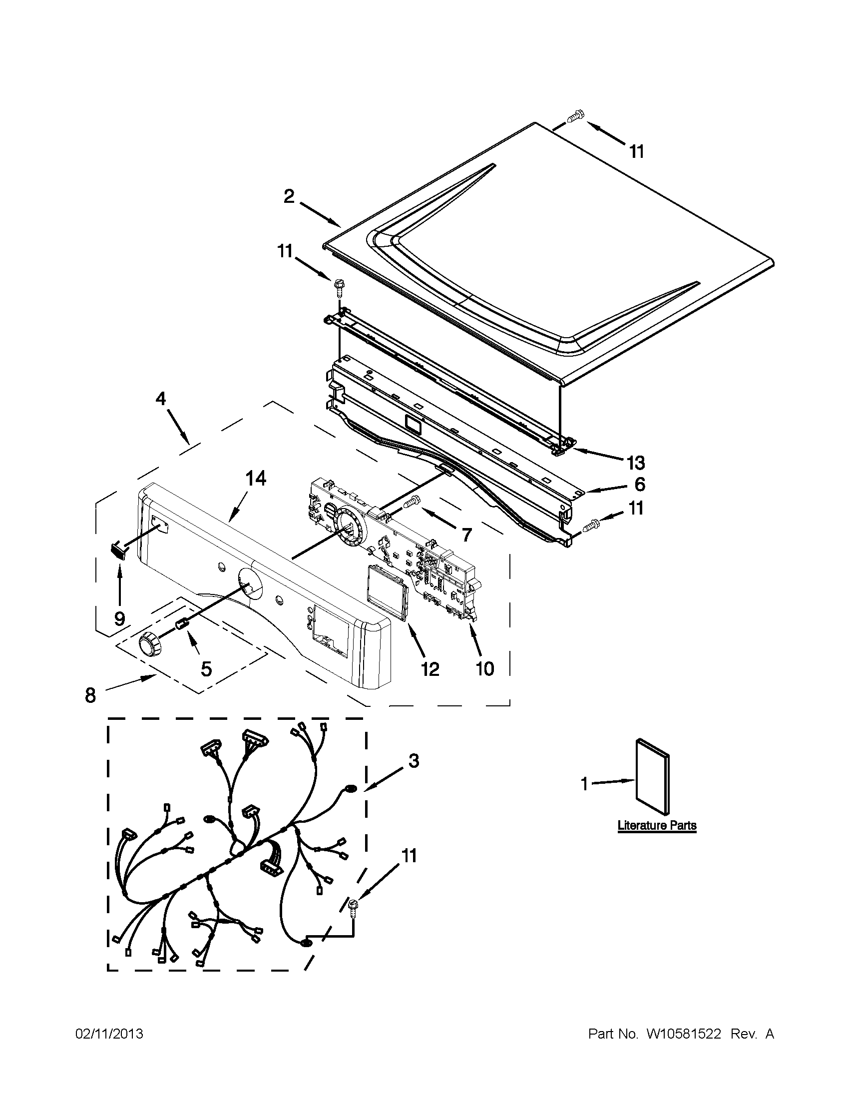 Top and console parts