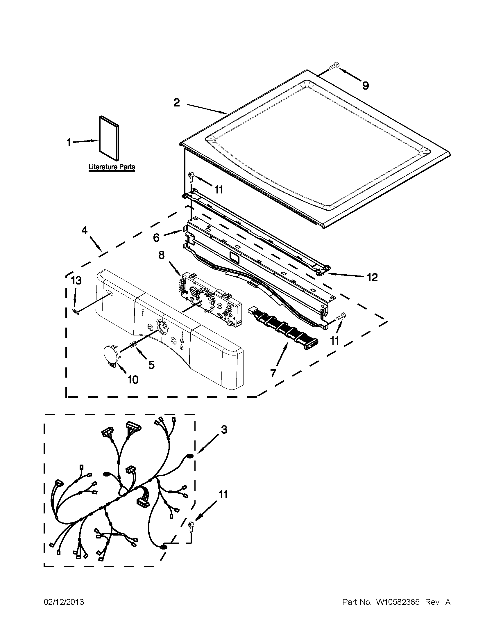 Top and console parts