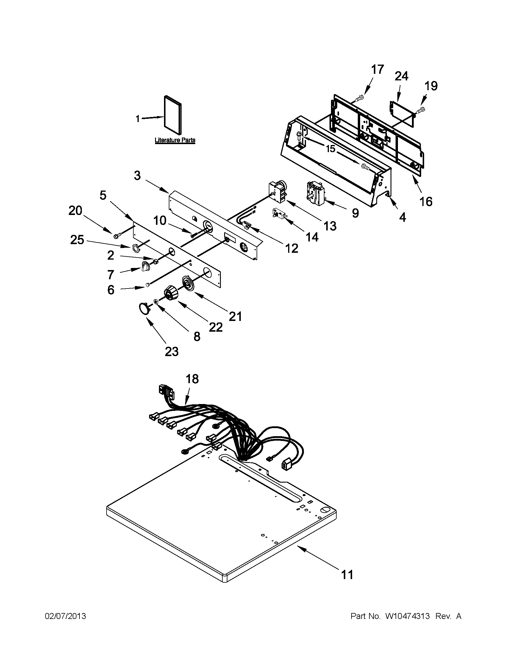 Top and console parts