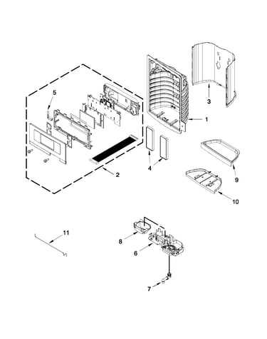 Dispenser front parts