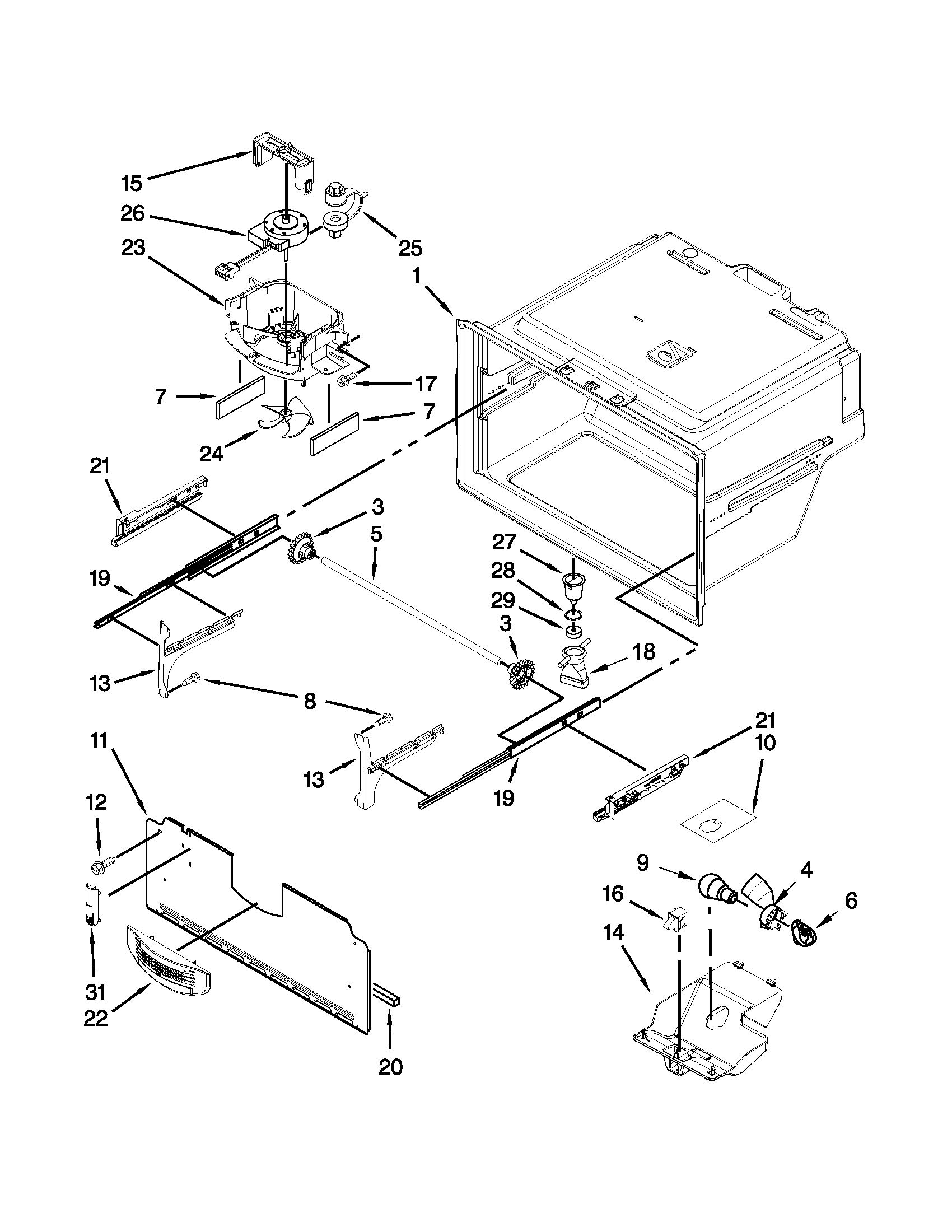 FREEZER LINER PARTS