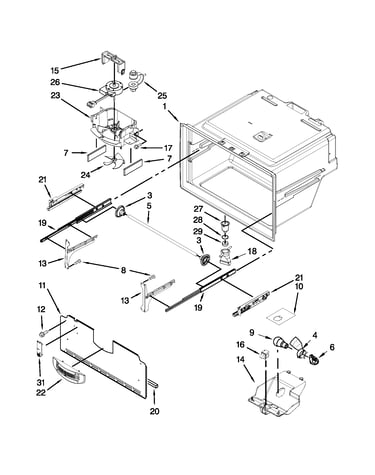 Freezer liner parts