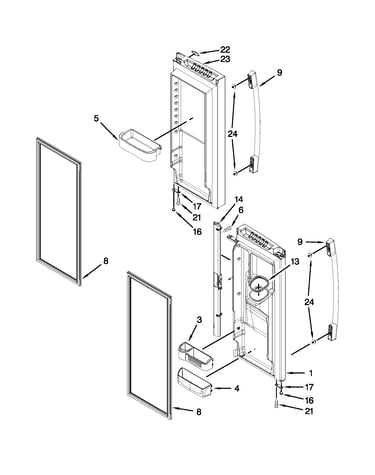 Refrigerator door parts