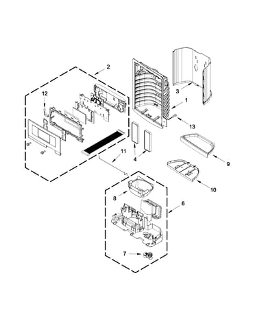 Dispenser front parts