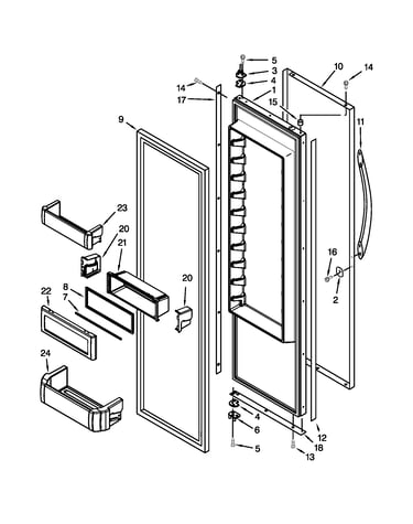 Refrigerator door parts
