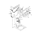 Whirlpool 7MWTW1602BM0 controls and water inlet parts diagram