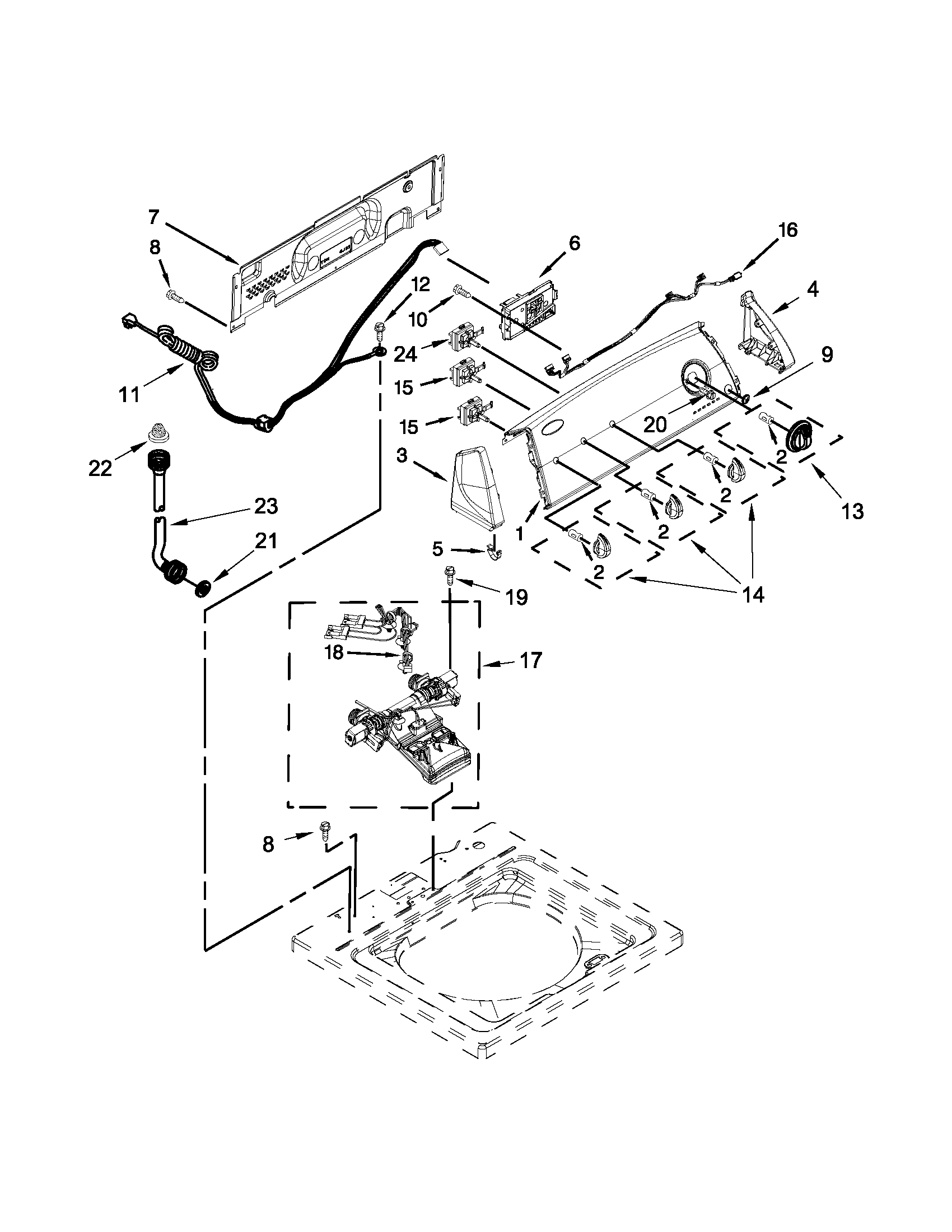 CONTROLS AND WATER INLET PARTS