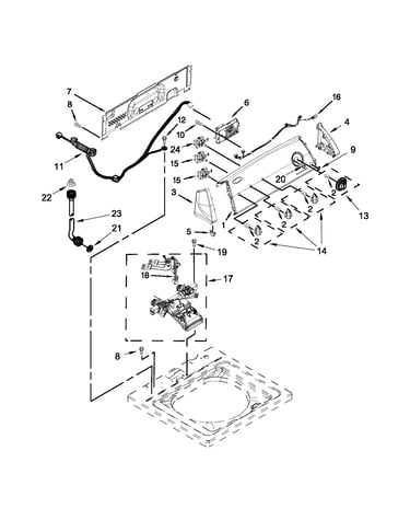 Controls and water inlet parts