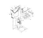 Whirlpool 7MWTW1700BQ0 controls and water inlet parts diagram