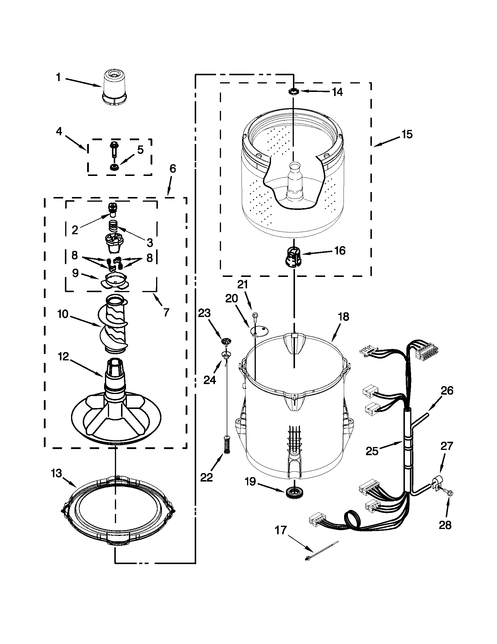 Basket and tub parts