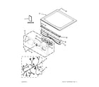 Whirlpool WED9371YW1 top and console parts diagram