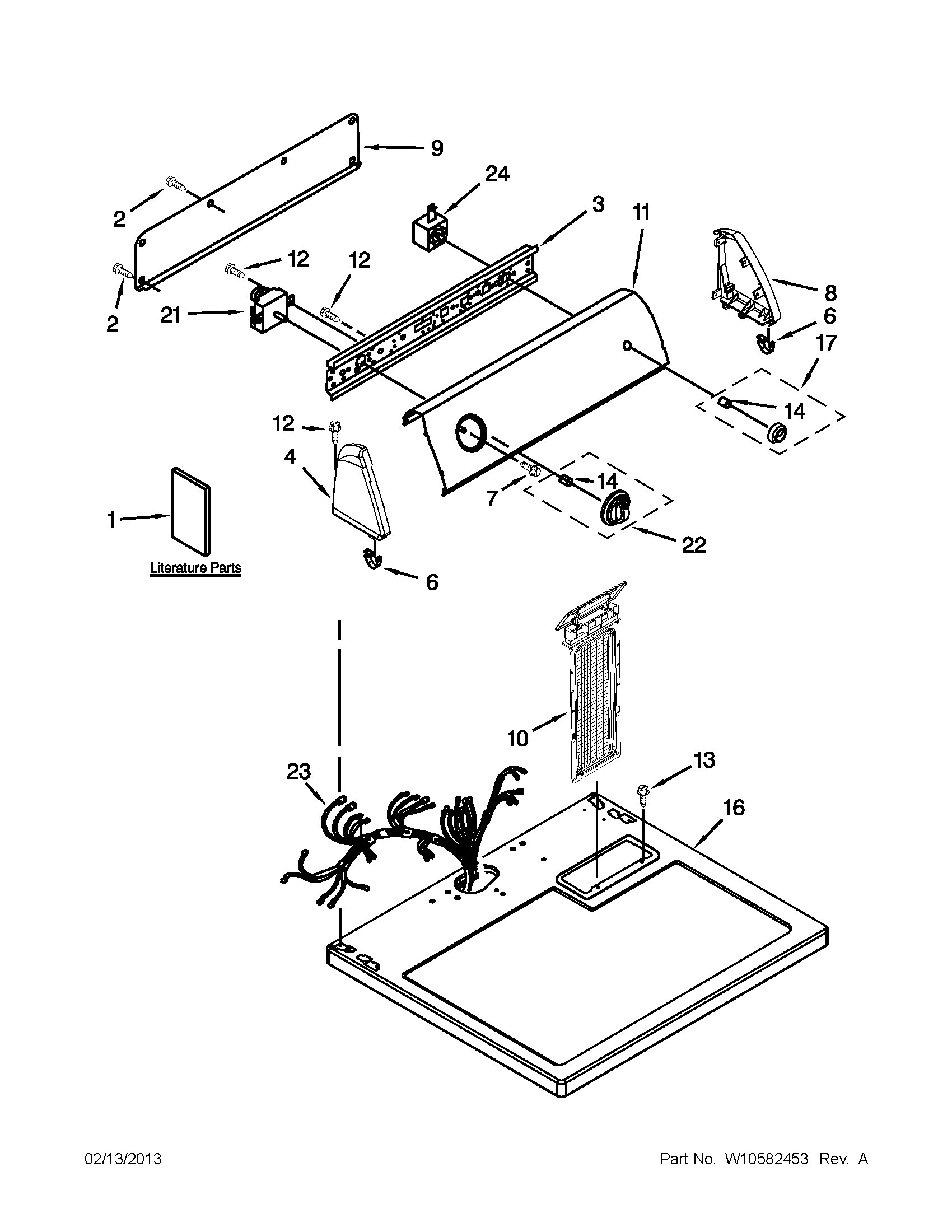 Top and console parts