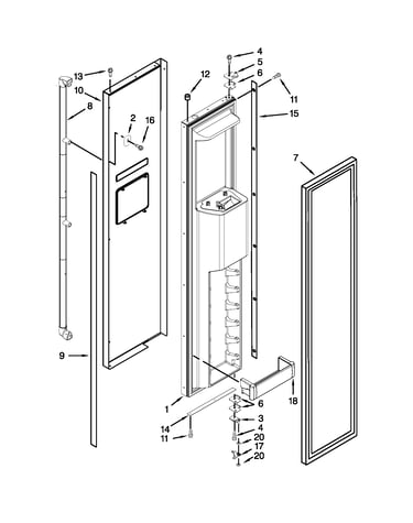 Freezer door parts