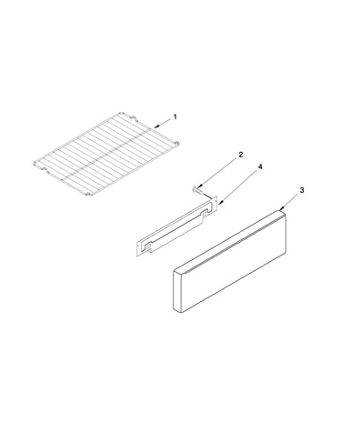 Drawer and rack parts