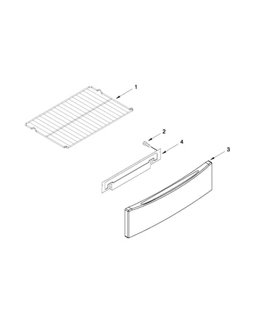 Drawer and rack parts