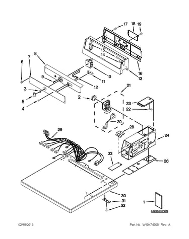 Top and console parts