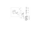 Maytag MSB27C2XAM00 motor and ice container parts diagram