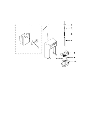 Motor and ice container parts