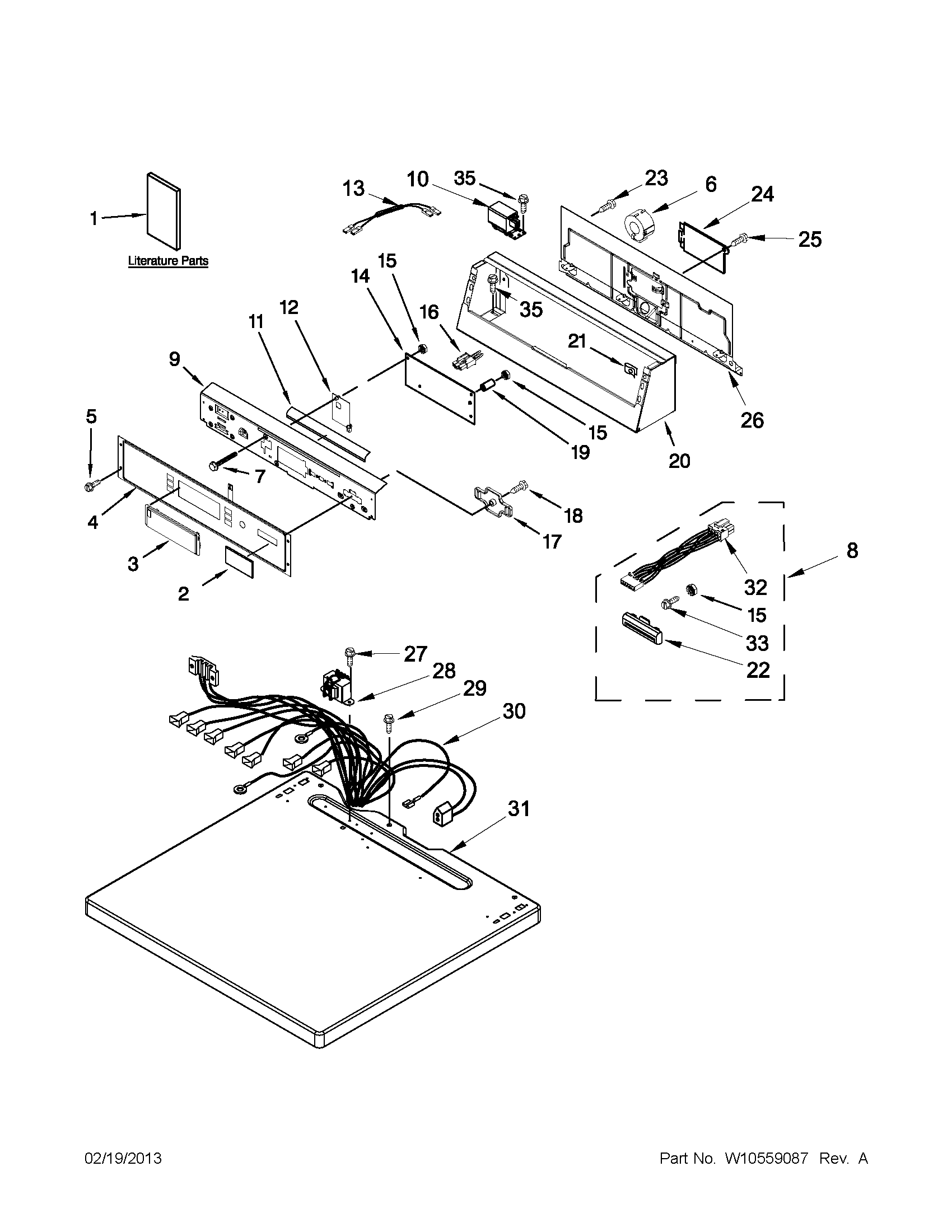 Top and console parts
