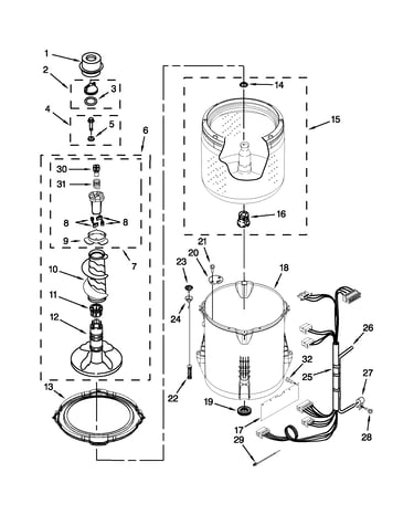 Basket and tub parts