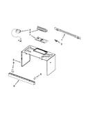 Cabinet and installation parts