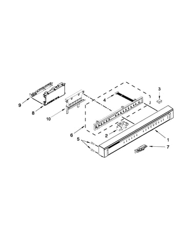 Control panel and latch parts