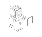Whirlpool 7WDF530PAYM4 tub and frame parts diagram
