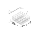 Whirlpool 7WDF530PAYM4 upper rack and track parts diagram