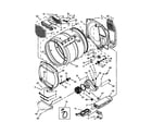 Whirlpool WED5500XW1 bulkhead parts diagram