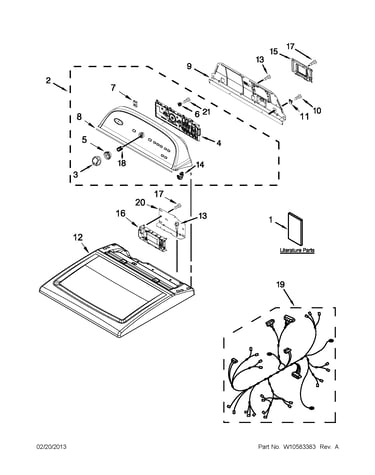Top and console part