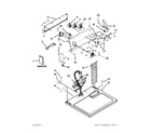 Whirlpool WED4900XW2 top and console parts diagram