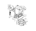 Whirlpool WED4900XW2 cabinet parts diagram