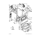 Whirlpool 4GWED4900YW1 cabinet parts diagram