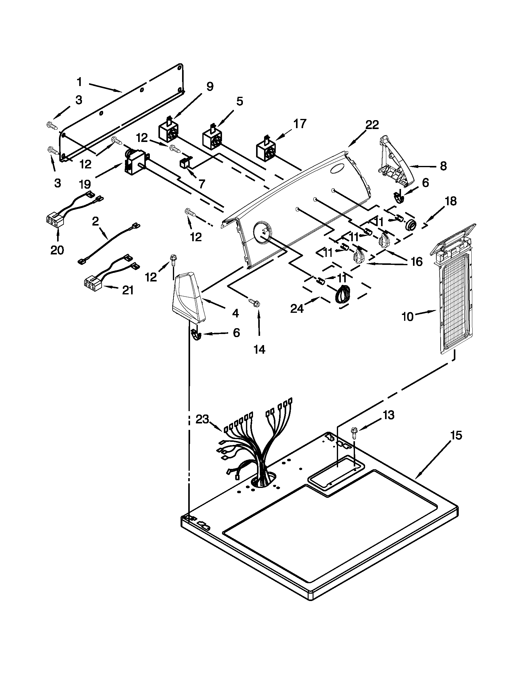 Top and console parts