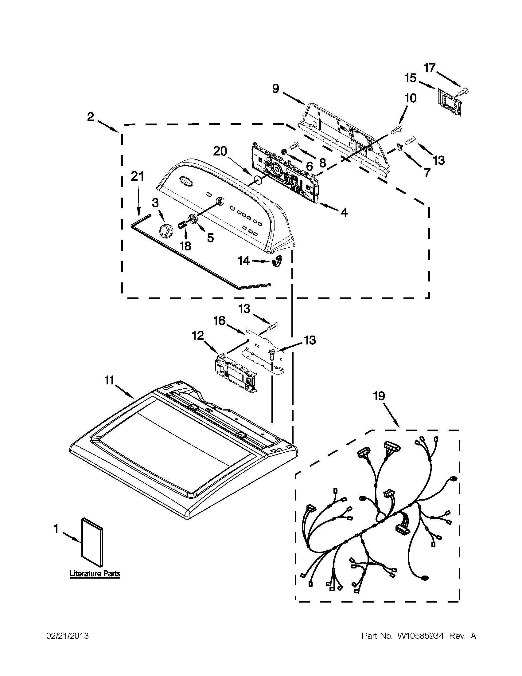 Top and console parts