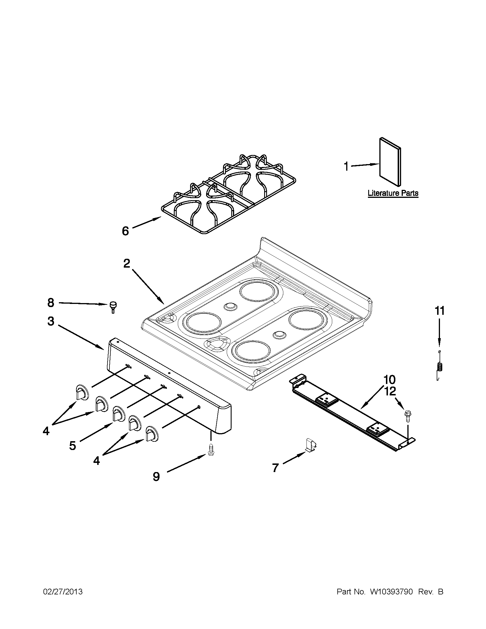 Cooktop parts