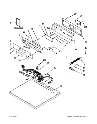 Top and console parts