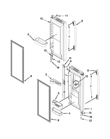 Refrigerator door parts