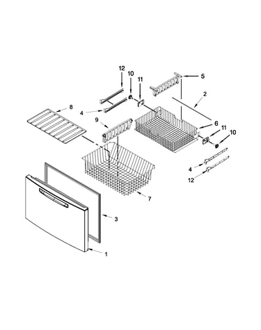 Freezer door parts