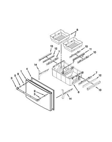 Freezer door parts