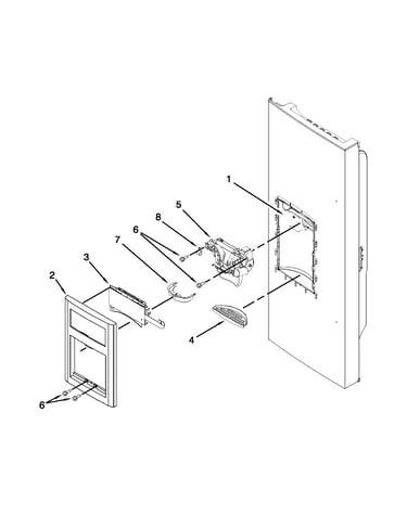 Dispenser front parts