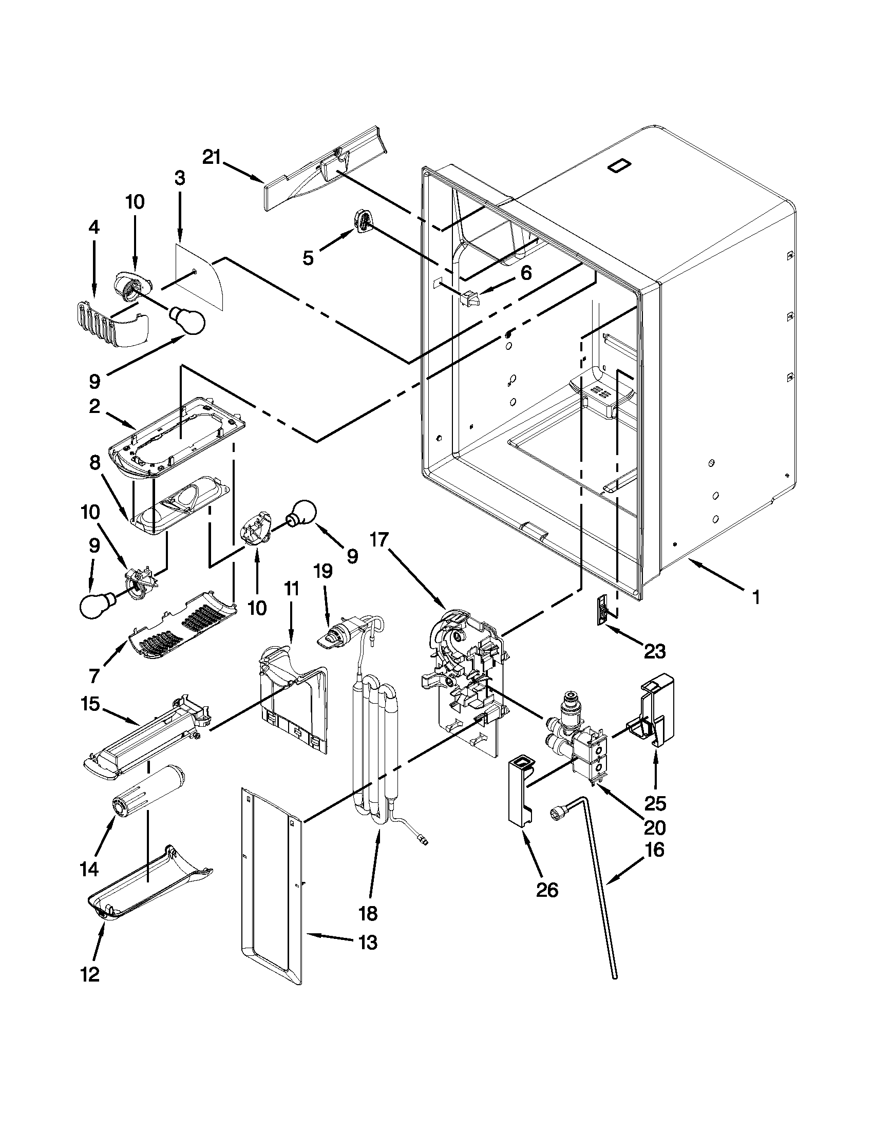 REFRIGERATOR LINER PARTS