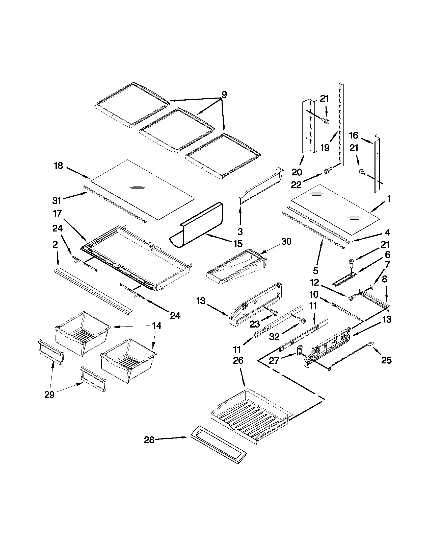 Shelf parts