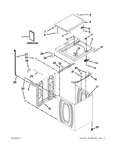 Top and cabinet parts