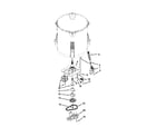 Maytag 7MMVWC320BW0 gearcase, motor and pump parts diagram