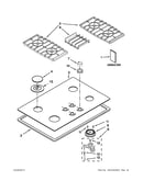 Cooktop, burner and grate parts