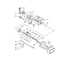 Whirlpool ED2VHEXVB01 motor and ice container parts diagram