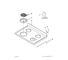 Whirlpool WFC130M0AB0 cooktop parts diagram