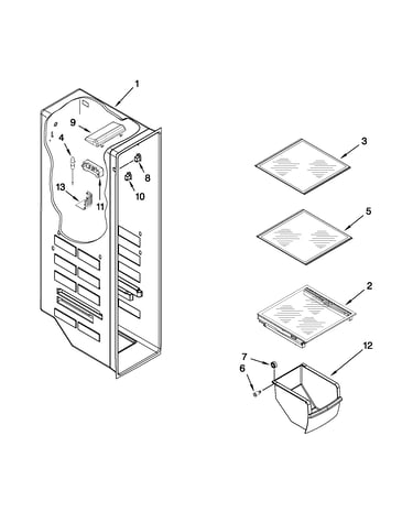 Freezer liner parts