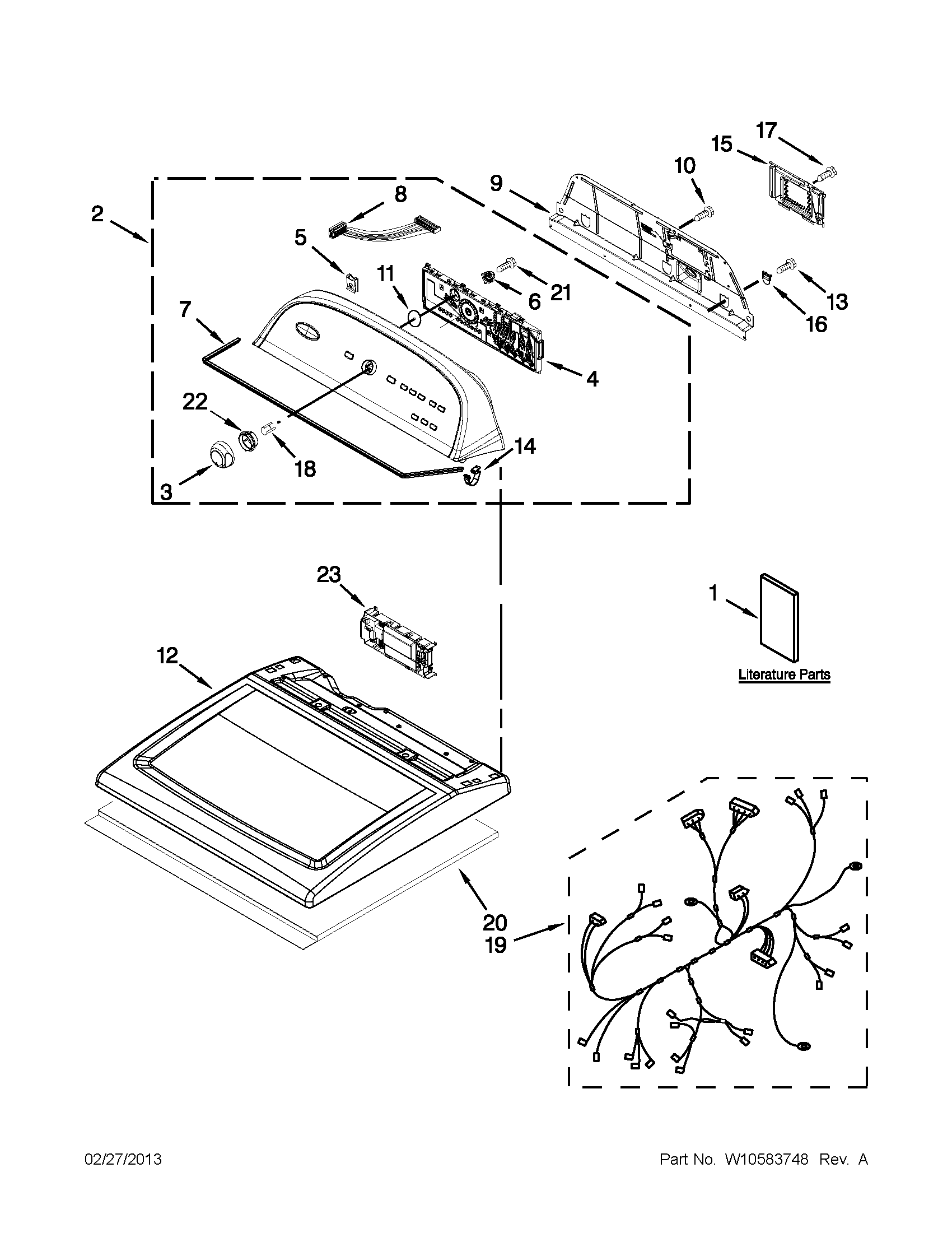 Top and console parts
